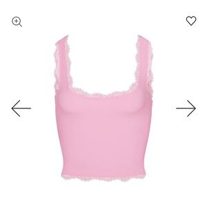 Skims fits everybody lace tank - bubble gum